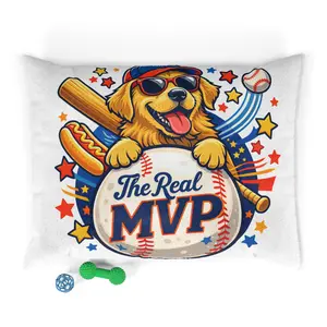 The "Real MVP" All-Star Icon Pet Bed Pillow Throne