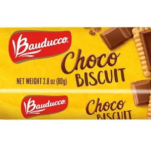 Bauducco Choco Biscuit Cookies, 2.8 oz (Pack of 1) - Crispy Chocolate-Filled Cookies - Perfect Sweet Snack or Dessert - Enjoy them with Coffee, Tea, or your favorite hot drink.
