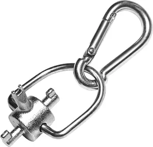 HVAC Tools Key, Refrigerant Locking Cap key for 410A and R22 Refrigerants, Refrigerant Locking Cap Tool for Air Refrigeration and Equipment Repair, HVAC Multi-function Triple Key HVAC Hand Tools