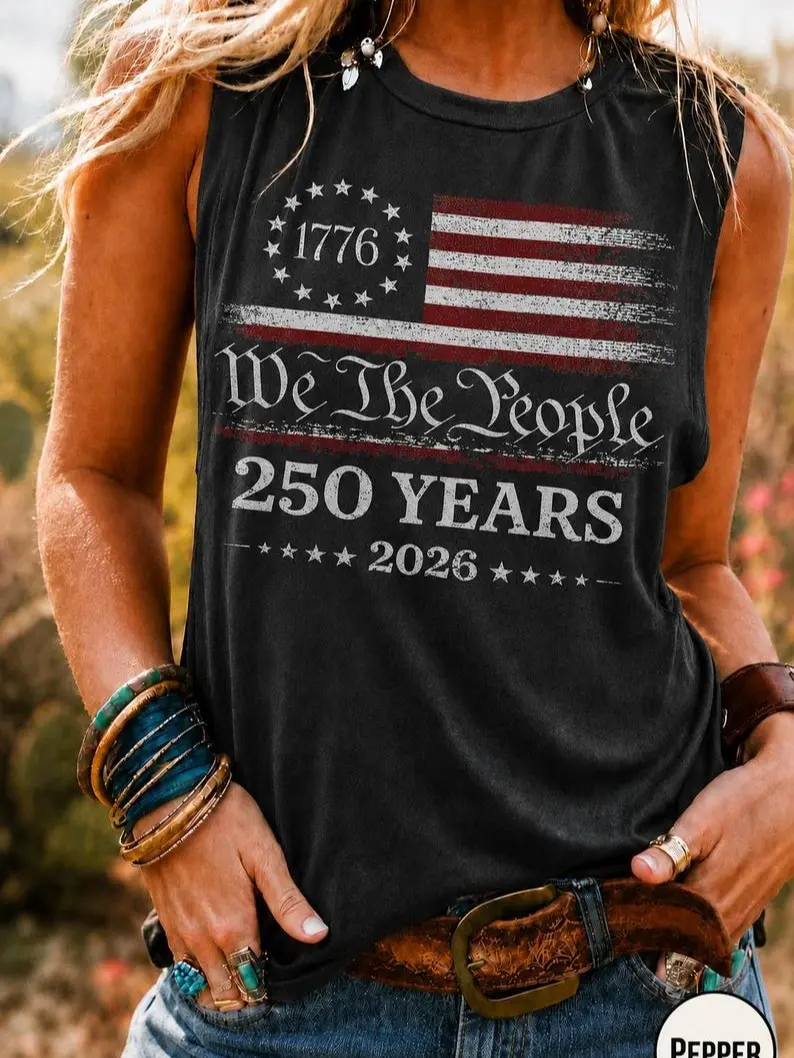 America 250th Anniversary Tank Top Comfort Colors, We The People 1776 2026 Patriotic T Shirt, 4th of July Shirt, Independence Day Outfit