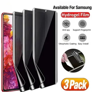 3-Pack Anti-Spy Water Gel Screen Protector Film, Compatible with Samsung Galaxy S26/s25/s24 Series Smartphone, Fingerprint Resistant, Bubble-Free, Easy Install