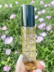 Abundance oil with Citrine Crystals|  Intention Oil for Manifesting | Money oil | Prosperity oil | Ritual oil | Fortune oil | Lucky oil