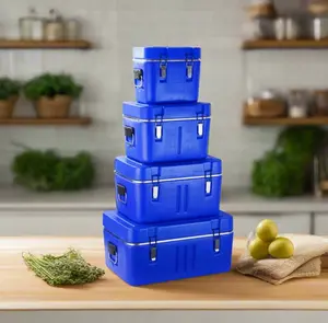 Strong Cooler Box 4 Piece Set - Durable Insulated Ice Chests for Outdoor Use, Leak-Proof Design, Ergonomic Handles, Ideal for Camping & Picnics