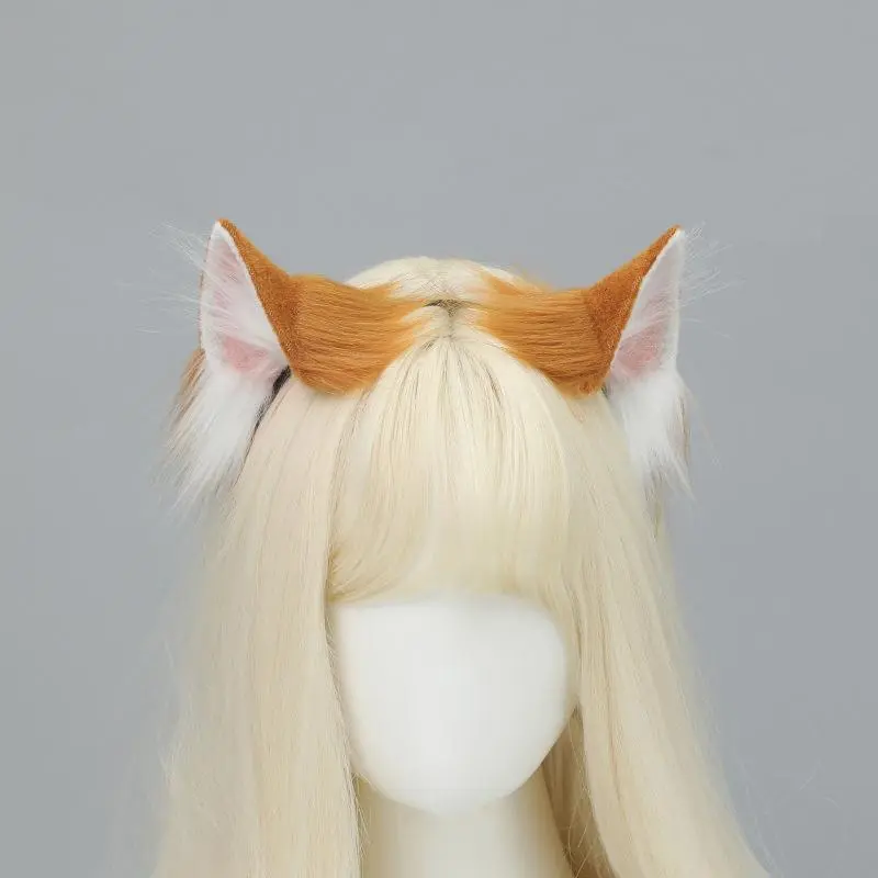 Archi Handwork NEKOPARA Vanilla Furry Headband Tail Maid White Cat