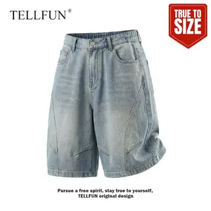 Men’s Baggy Denim Shorts – Loose Fit, Raw Wash, Summer Casual, Streetwear, Everyday Outfit Tropical Menswear bottom
