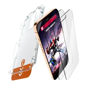 TRANSFORMERS Tempered Glass Phone Screen Protector, 2-Pack HD Anti-Shatter Anti-Scratch Film, Electroplated Oleophobic, Auto Alignment No Bubbles