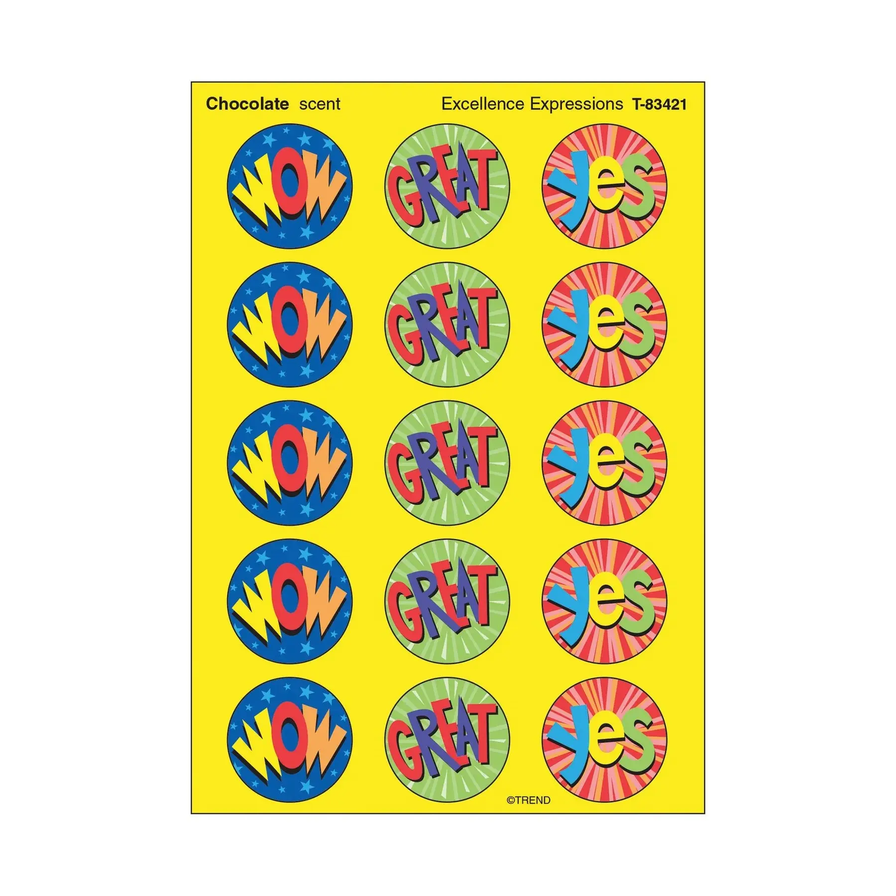 Excellence Expressions, Chocolate scent Scratch 'n Sniff Stinky Stickers® – Large Round