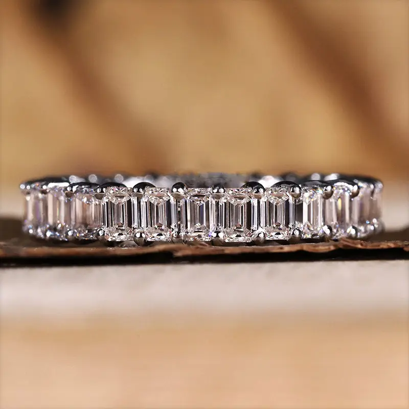 Maxine Classic 5A Cubic Zirconia Wedding Ring Set - Women's Multi-Size Classic Band Wedding Bands Jewelry for Proposal, Anniversary, Daily Wear