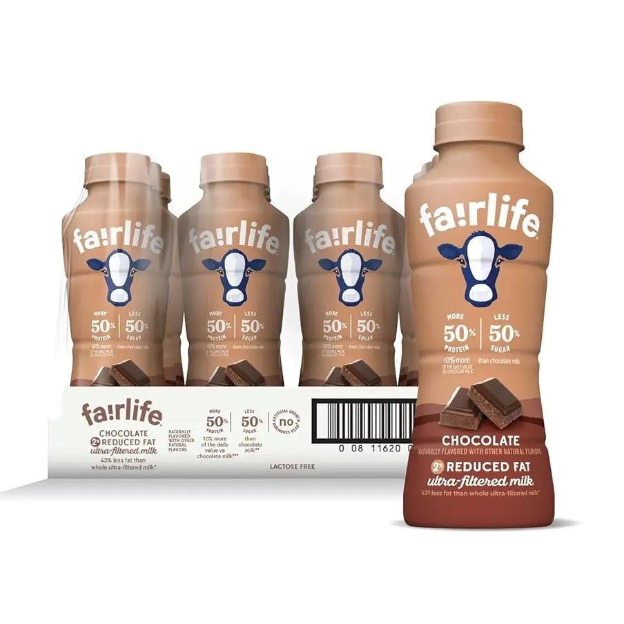 Fairlife Chocolate 2% Reduced Fat Ultra Filtered Milk 12/8 Fl Ounce Net Wt 96 Fl Ounce