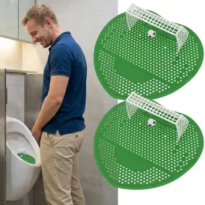 [Football Urinal Mat Set] 5pcs Large Size Urinal Mat with Football Goal Design - Fun Design, Splash-Proof And Anti-Clogging Urinal Filter Mesh - Suitable for Bathrooms, Shopping Malls, Restrooms, Offices, And Hotels