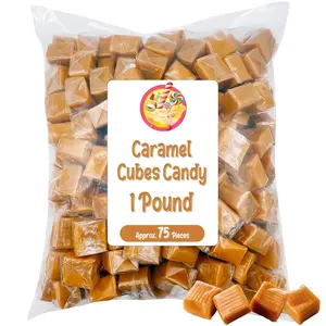Classic Soft  Chewy Caramel Cubes - 1 Pound Bulk Bag (Approx.75 Pieces)| Individually Wrapped For Holidays  Any Occasion
