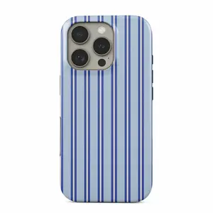 Lowkey Stripes Phone Case, Minimalist Lowkey Phone Case, Lowkey Everyday Chic Case, Soft Sky & Cobalt Stripes phone case