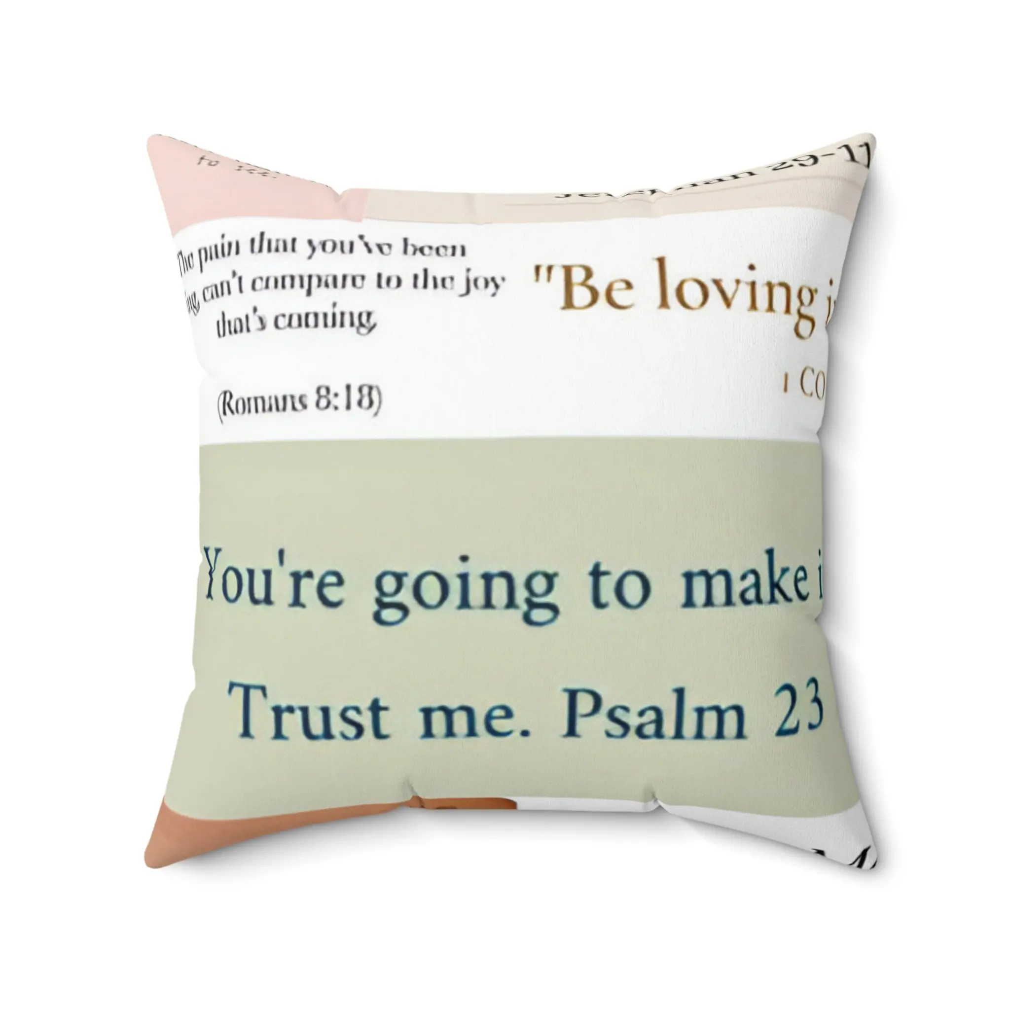 Inspirational Bible Scripture Pillow