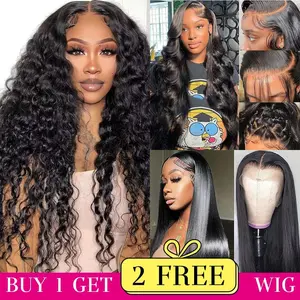 {Combo sale 30"&30"&30"}" 13x4 buy 1 get 3 wig Lace Front Wigs Human Hair 180% Density Human Hair Wigs for Black Women