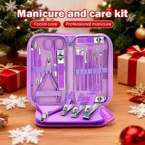 16-Piece Premium Stainless Steel Manicure And Pedicure Set - Modern Style Nail Clipper Set With Straight-Edge Nail File, Ear Pick, And Scissors - Professional Travel Beauty Care Set