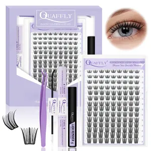 Lash Cluster Kit 8-18mm Wispy Lash Clusters 126Pcs Eyelash Clusters, DIY Lash Extension Kit with Lash Bond & Seal, Lash Glue Remover, Lash Tweezers, Makeup Tools Set(WM-16 Lash Kit)