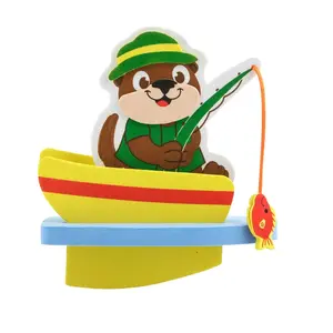 5 1/4" x 5 3/4" 3D Mini Floating Fishing Boat Craft Kits - Makes 12