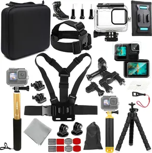 Accessory Kit with  Case for Go Pro Hero 13 12 11 10 9 Black. Underwater Diving Housing Floating Hand Grip Screen Protector Bundle Pack for  13 12 11 10 9 Camera(DT13)