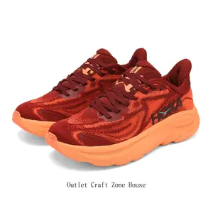 Red & Orange Breathable Mesh Running Shoes - Lightweight Casual Sneakers for Men & Women, Comfortable Cushioned Athletic Shoes for Daily Wear, Walking & Gym