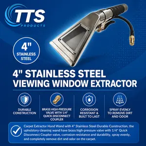 Extractor Hand Tool with Viewing Window - Upholstery Cleaner and Carpet Extractor