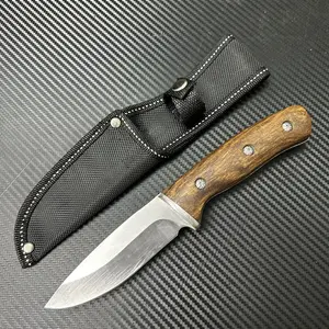 BK-02 Multi-Purpose Outdoor Kitchen Knife With Natural Wood Handle