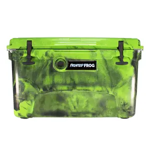Frosted Frog 45 QT Camo Cooler - Camo Original Green & Black Cooler, 45 Quart