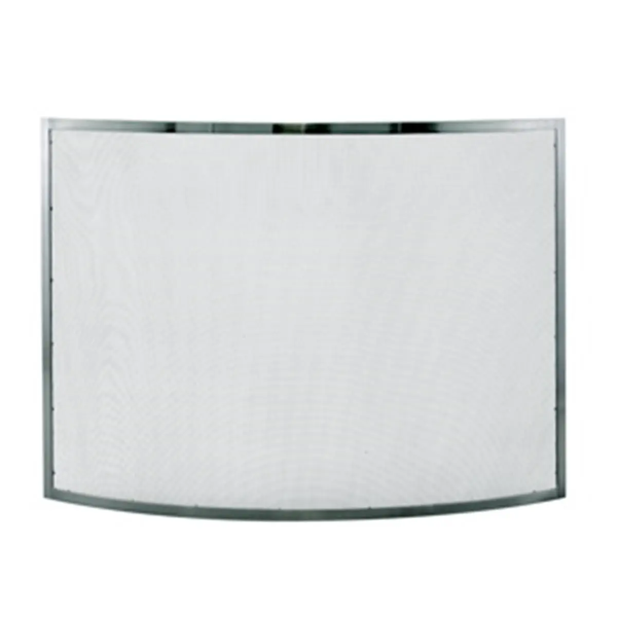 212 MAIN Pewter Curved Shape Single-Panel Fire Screen (41in W x 31in H x 5.5-6in Depth) - Contemporary Indoor Home Decor Spark Arrestor Ember Guard