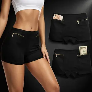 Pack of Four Suitable For Both Men And Women Hidden Pocket Underwear, Anti-Theft Travel Boxer Panties, Soft Breathable Cotton Underwear for Women,