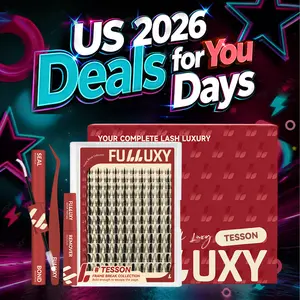 TESSON | Fulluxy Manga Cosmetic Eyelash Clusters, Fairy Viva Soft Wispy Individual Segments with Gentle Clear Invisible Band, Lightweight Comfy Easy Wear for Daily Makeup & Casual Party Looks, Eyelashes