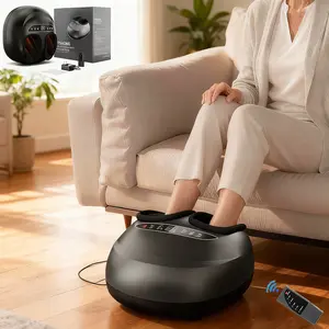 Heated Foot Electric Massage Bucket: 3D Rolling & Air Compression for Foot Relaxation - Foot Electric Massage Bucket - Button+Remote Control Can Control