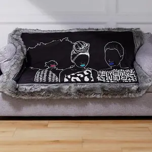 Pardon My Fro 50" x 60" Mahogany Black Faux Fur Throw