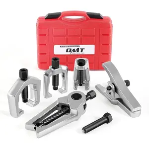 Motor Tech OMT 5-in-1 Ball Joint Separator, Pitman Arm Puller, Tie Rod End Tool Set for Front End Service, Splitter Removal Kit (RD06)