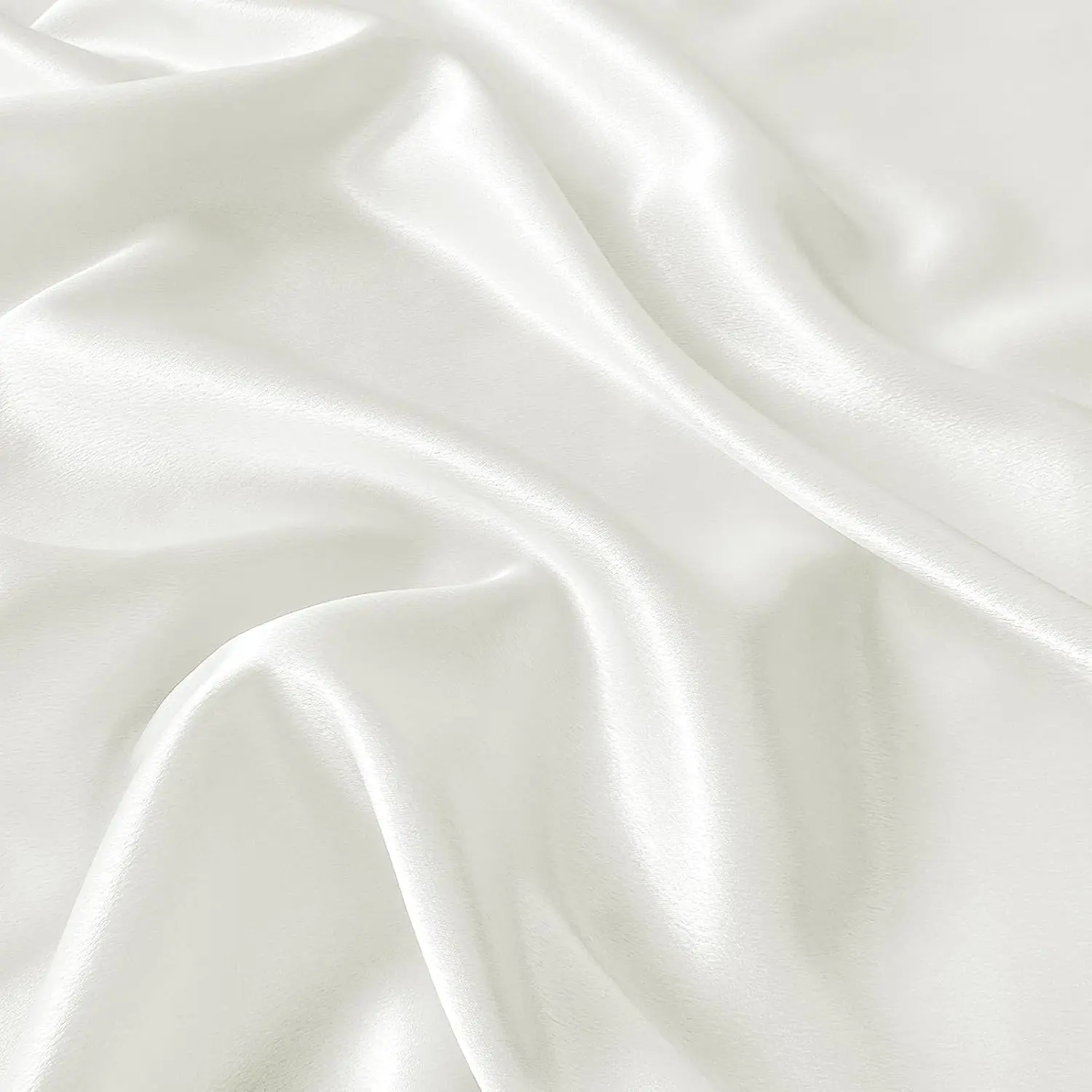 Satin Photography Backdrop 3.3x2.5ft - Wrinkle-Free Silky Fabric Background for /Cosetics/Flat Lay/Studio, White Backdrop Cloth (100x75c)
