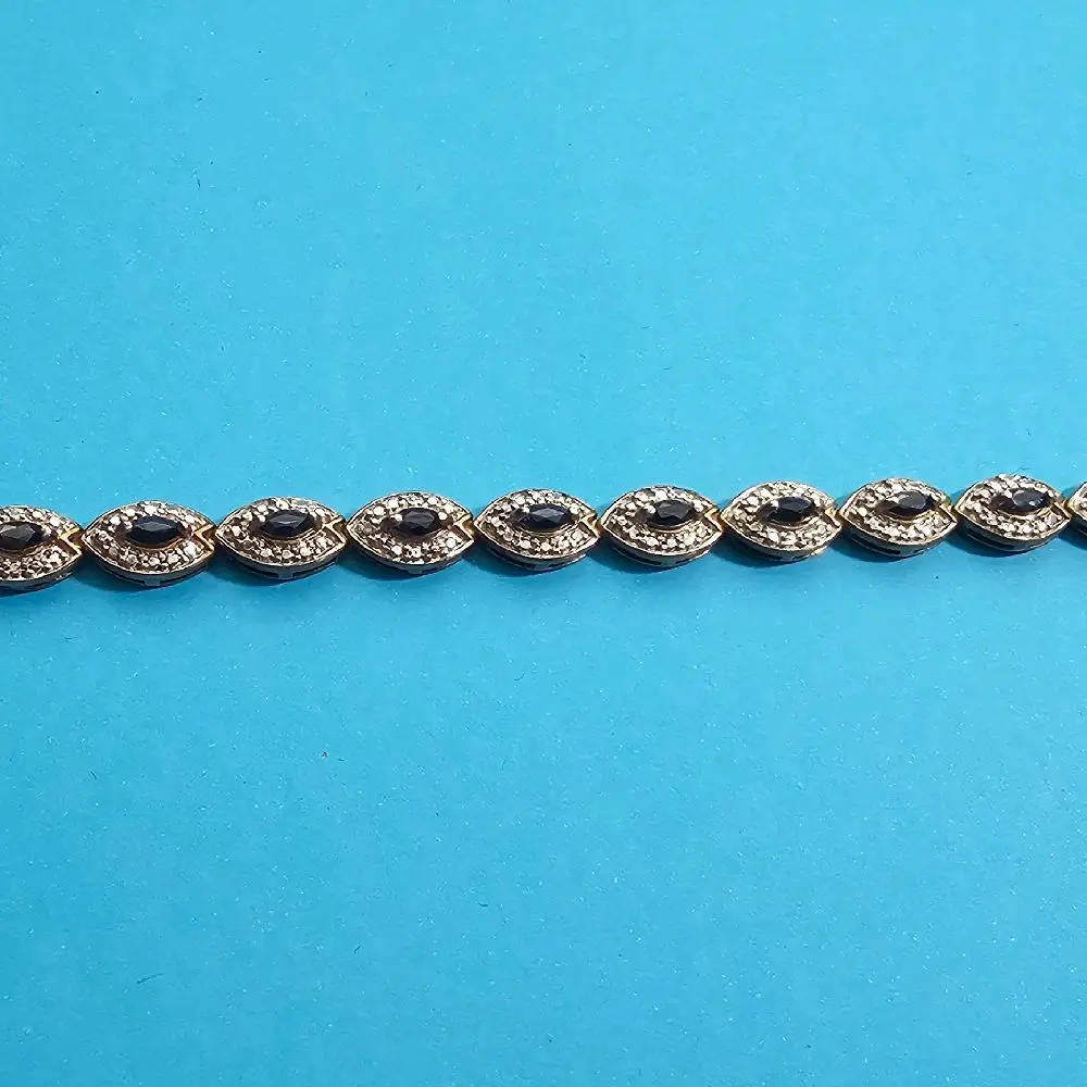 Genuine spinel and Diamond tennis bracelet