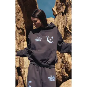 LONELY GHOST Women's To The Moon & Back Hoodie