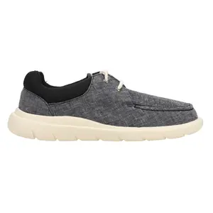Sperry Mens Captain's Moc Chambray Slip On Sneakers Shoes Casual - Grey