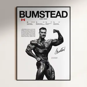 [SALE UP TO 41%] [UNFRAMED] Chris Bumstead Poster, Bodybuilding Wall Art for Gym Decor and Fitness Motivation, Sports Gift for Men