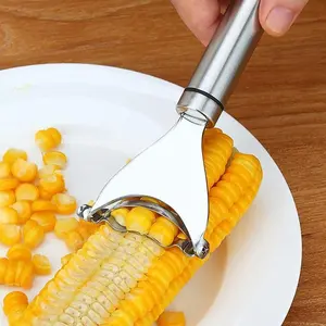 1PCS/2PCS Stainless Steel Corn Cutter and Cob Remover Tool,Corn Peeler for Corn on the Cob,Shucker Tool Corn,Cob Peeler for Easy Removal Corn Scrapper for Sweet Corn