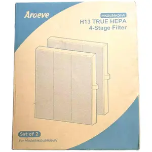 AROEVE Air Purifier 2 pk.MK07- MK07W H13 True Hepa Replacement Filter Type "A"