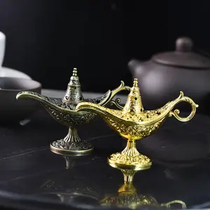 Elegant Aladdin Lamp Inspired Alloy Incense Burner, Cloud Design, Non-Stick Sandalwood & Rosewood, Air Purifying, Perfect for Holidays, Incense Holder