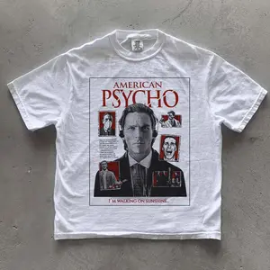 vintage American Psycho Horror Movie Vintage Graphic Unisex Heavy Cotton T-Shirt