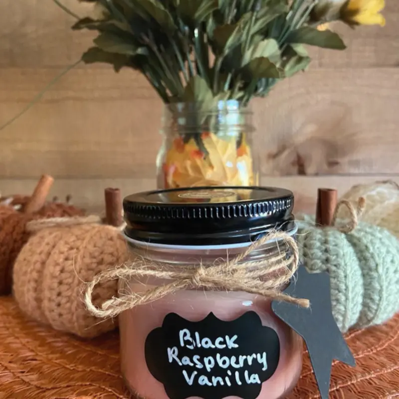 Black raspberry and vanilla candle