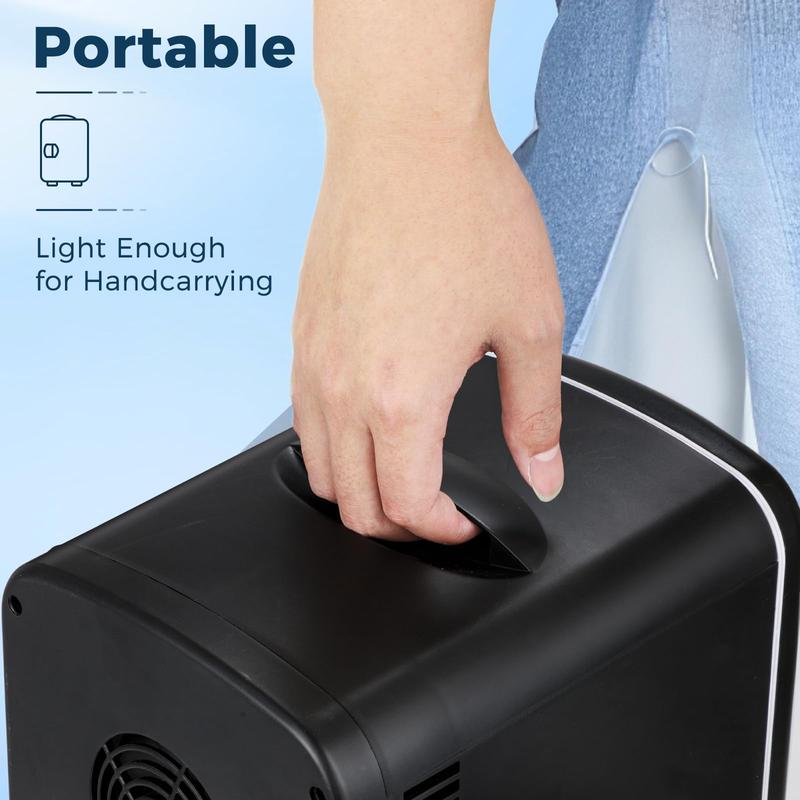 Antarctic Star Compact Refrigerator, Portable Mini Fridge, 4L Capacity/6 Cans,12oz, Portable Small Refrigerator for Cosmetics, Skin Care and Food , Ideal for Bedroom, Car, Office & Dorm,100% Freon-Free & Eco Friendly