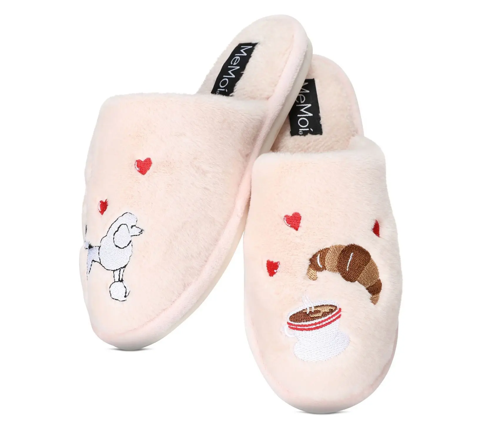 Memoi Women's I Love Paris Plush Slippers
