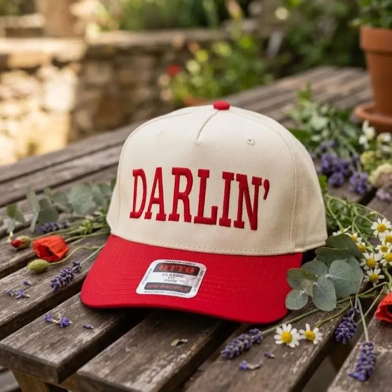 Darlin Embroidered Hat: Retro Western Baseball Cap, Southern Style Birthday Gift