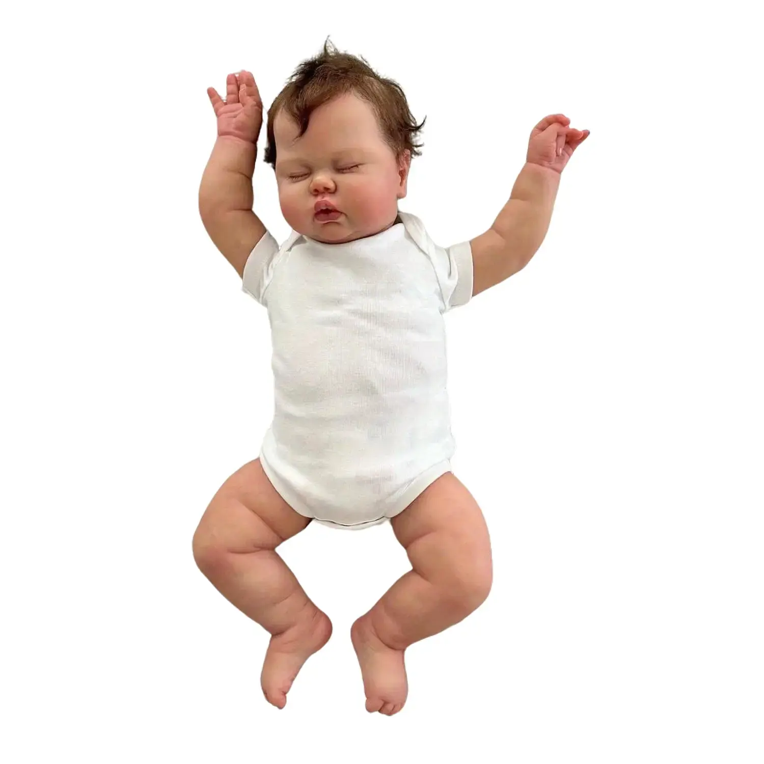 TopLink 50cm 3D-Paint Lifelike Realistic Soft Doll, Cloth Body & Soft Vinyl Limbs, Collectable Humanoid Toy for Girls' Birthday Gift, Lifelike Soft Dolls, Realistic Soft Dolls
