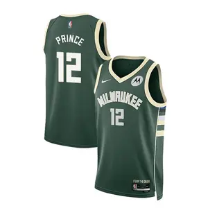 Nike 2022 Icon Edition Taurean Prince Milwaukee Bucks Swingman Jersey