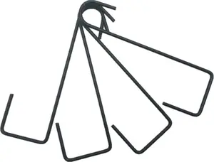 4 PCS Heavy Duty Black Plant Hangers Garden Hooks Fence Hook Hanger Perfect for Hanging Lights Bird Feeder Flower Basket Planters (4.3X 8 inch)