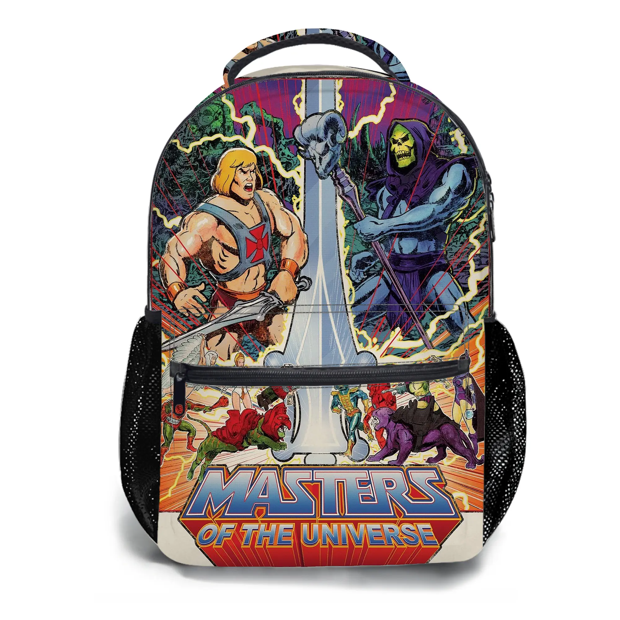 He-Man-and-the-Masters-of-the-Universe-Season-Backpacks for Girls, Cute School Backpack for Girls Boys, Aesthetic Bookbag for Teens, Lightweight Classic Backpack for Travel, Work, Picnic A-33