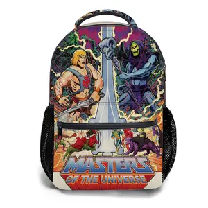 He-Man-and-the-Masters-of-the-Universe-Season-Backpacks for Girls, Cute School Backpack for Girls Boys, Aesthetic Bookbag for Teens, Lightweight Classic Backpack for Travel, Work, Picnic A-33